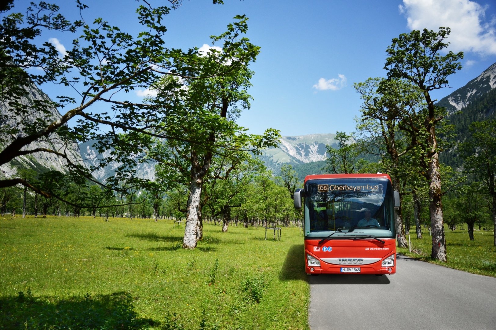 „Bergsteigerbus“ der RVO-Buslinie von Lenggries in das Rißtal